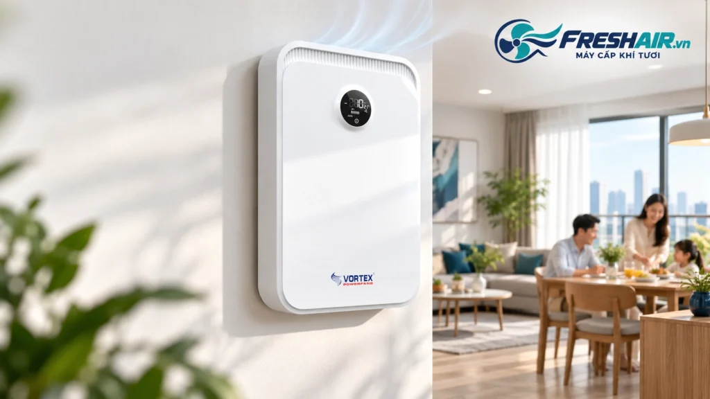 Thiết bị Fresh Air trong bối cảnh minh họa gia đình