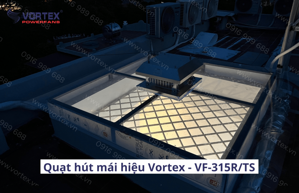 Hút mái giếng trời cho nhà phố 6 tầng — tư liệu công trình 1