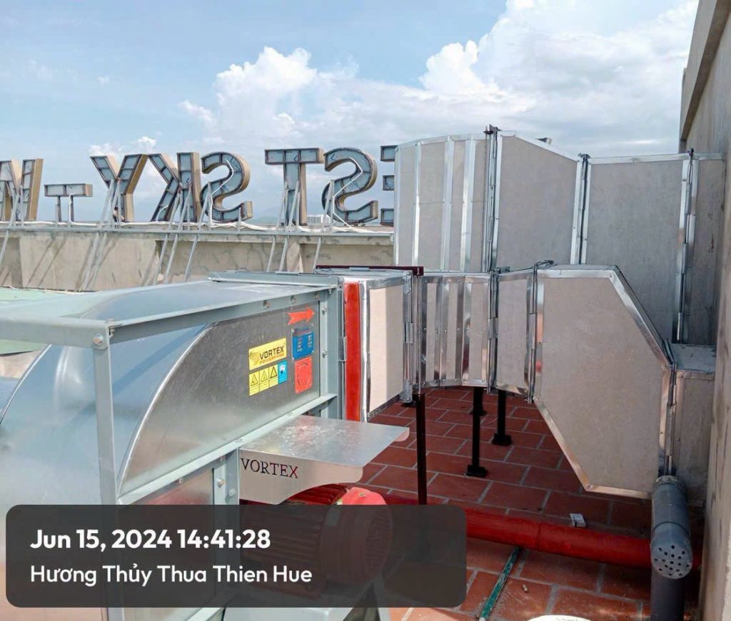 Thông gió hút mái tại West Sky – Huế — tư liệu công trình 5